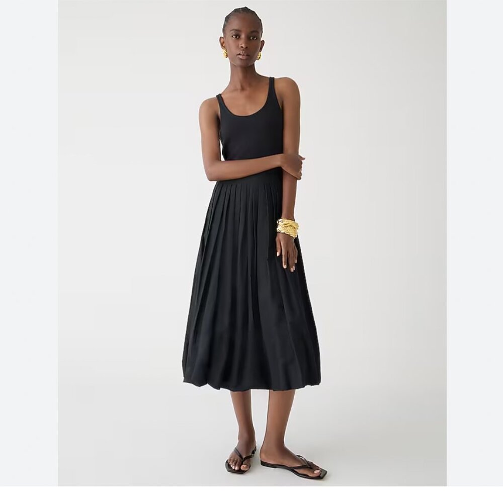 J. Crew Fitted tank dress with poplin bubble skirt NWT